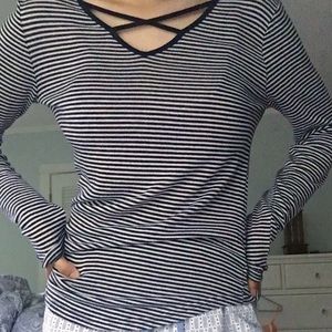 striped long sleeve tee